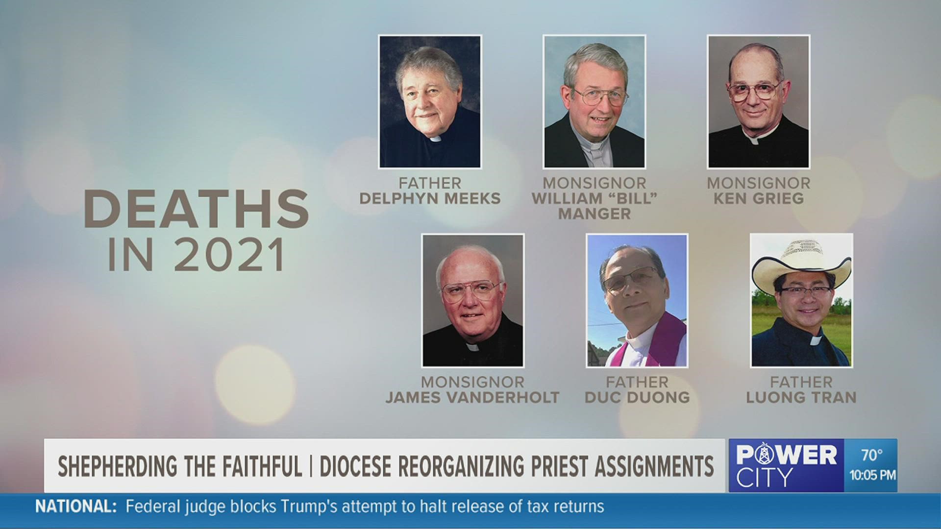 The Catholic Diocese of Beaumont and parishioners mourned the loss of six priests this year.