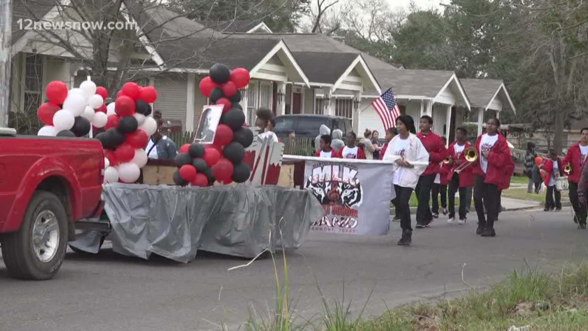 Hundreds celebrated the the rescheduled MLK parade in Beaumont's southend.
