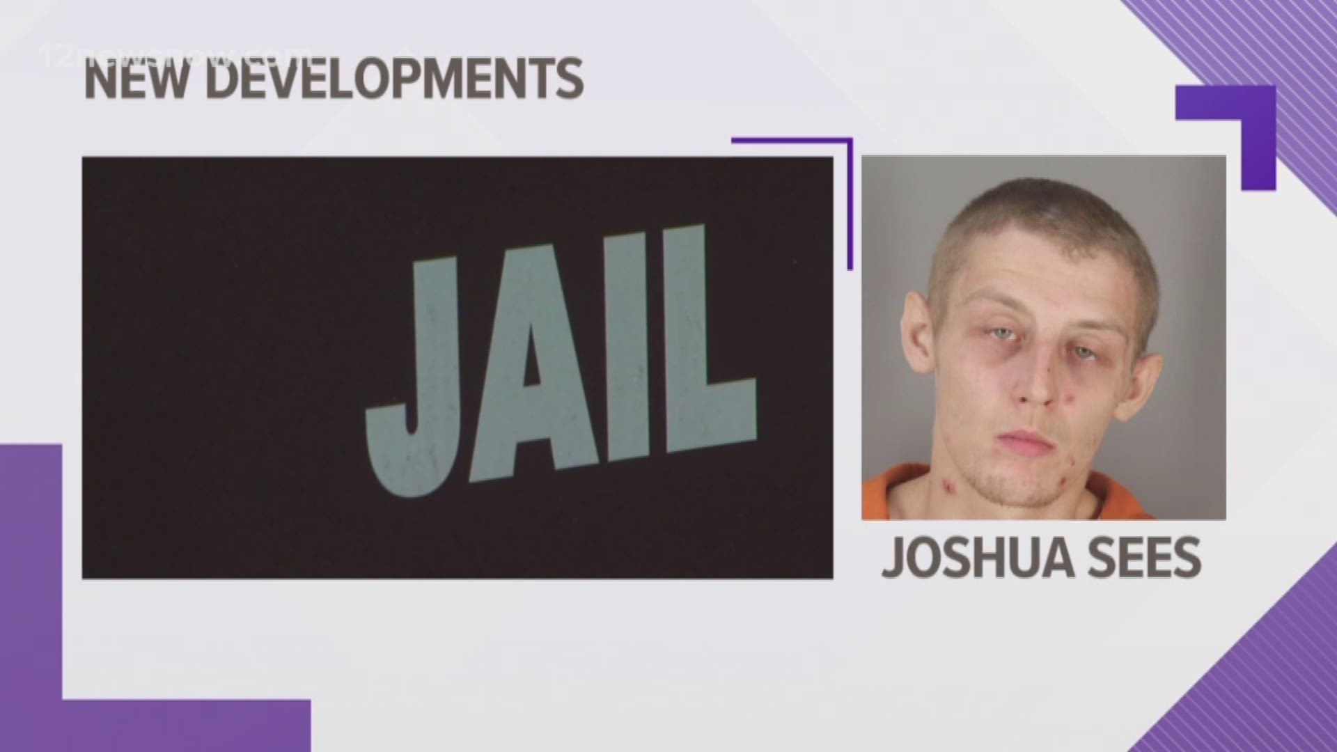 Joshua Sees was arrested last week. He was a suspect in a robbery.