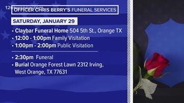 Vidor Police officer Chris Berry�s funeral arrangements