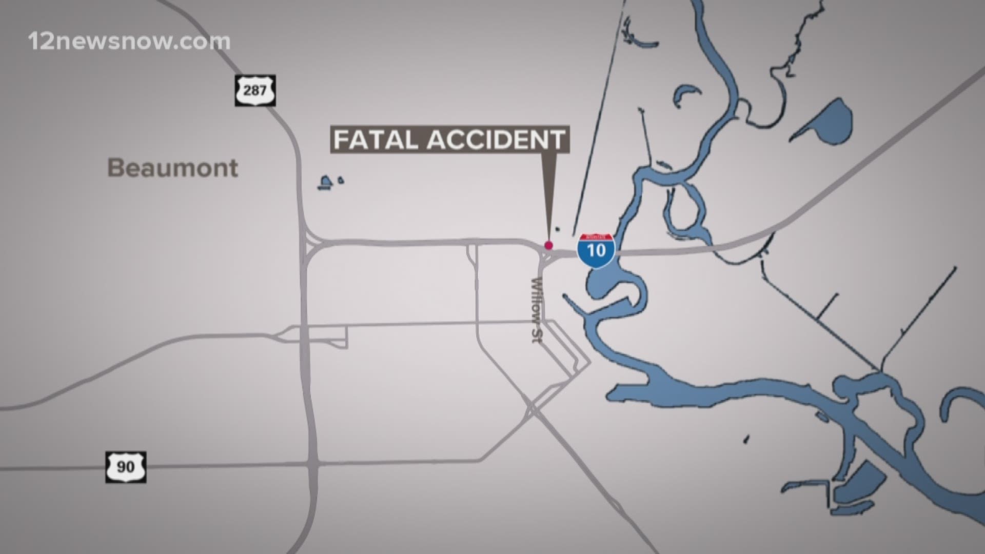 A Beaumont police officer found the man's body while merging onto I-10 near Pine Street early Sunday morning.