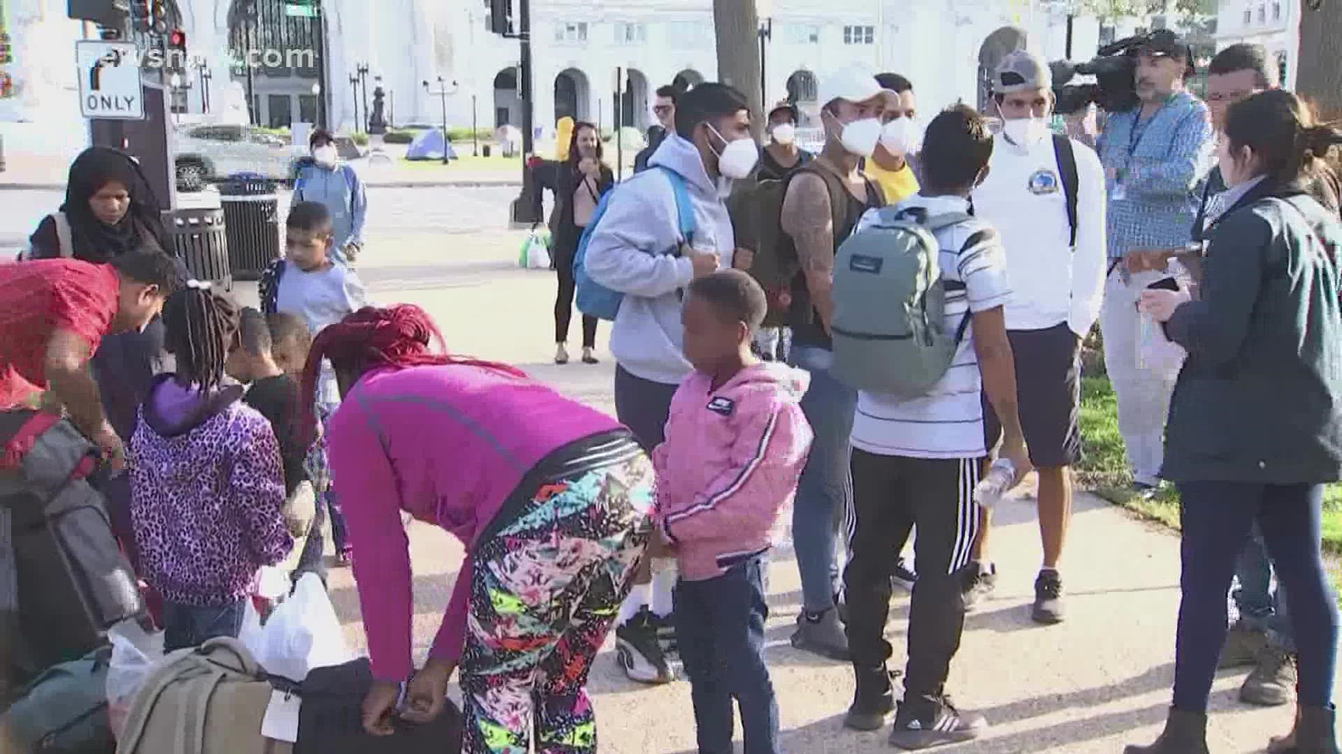 Agencies say they're working to give fair treatment to the migrants.