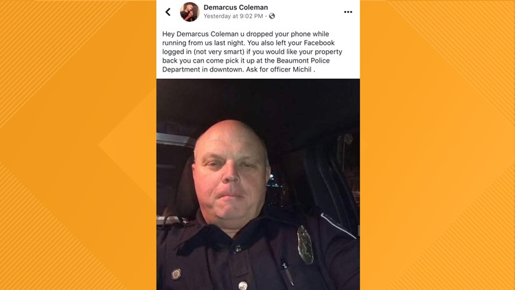 Viral post purporting to show Beaumont officer selfie on man s