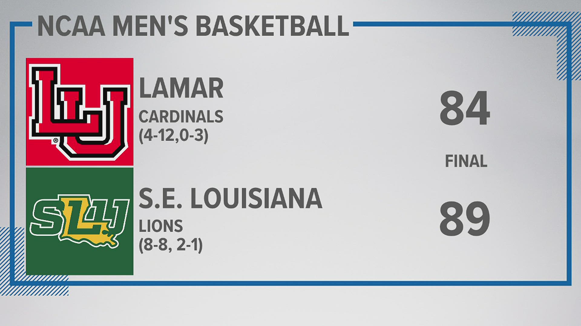 Lamar Cardinals fall in overtime to Lions, 89-84.