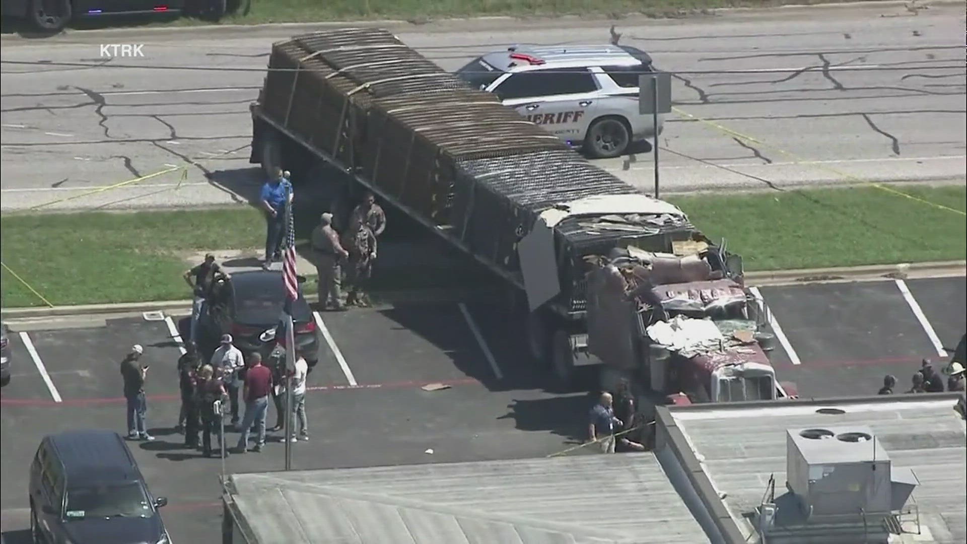 DPS said the man drove the 18-wheeler into the Brenham office after he was denied a CDL renewal the day before.