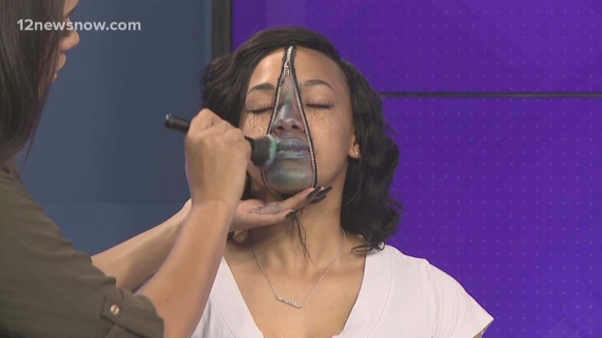 Special effects artist Lexia Knowles breaks down a simple way to create an unzipped mask out of makeup! 