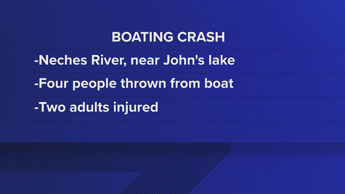 2 injured after boat strikes underwater object in Neches River
