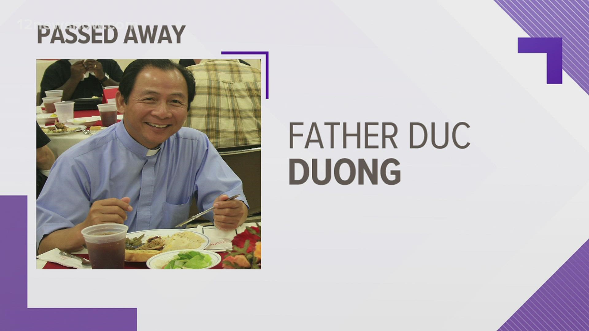Father Duc Duong died on Saturday, November 6. He was 63 years old.