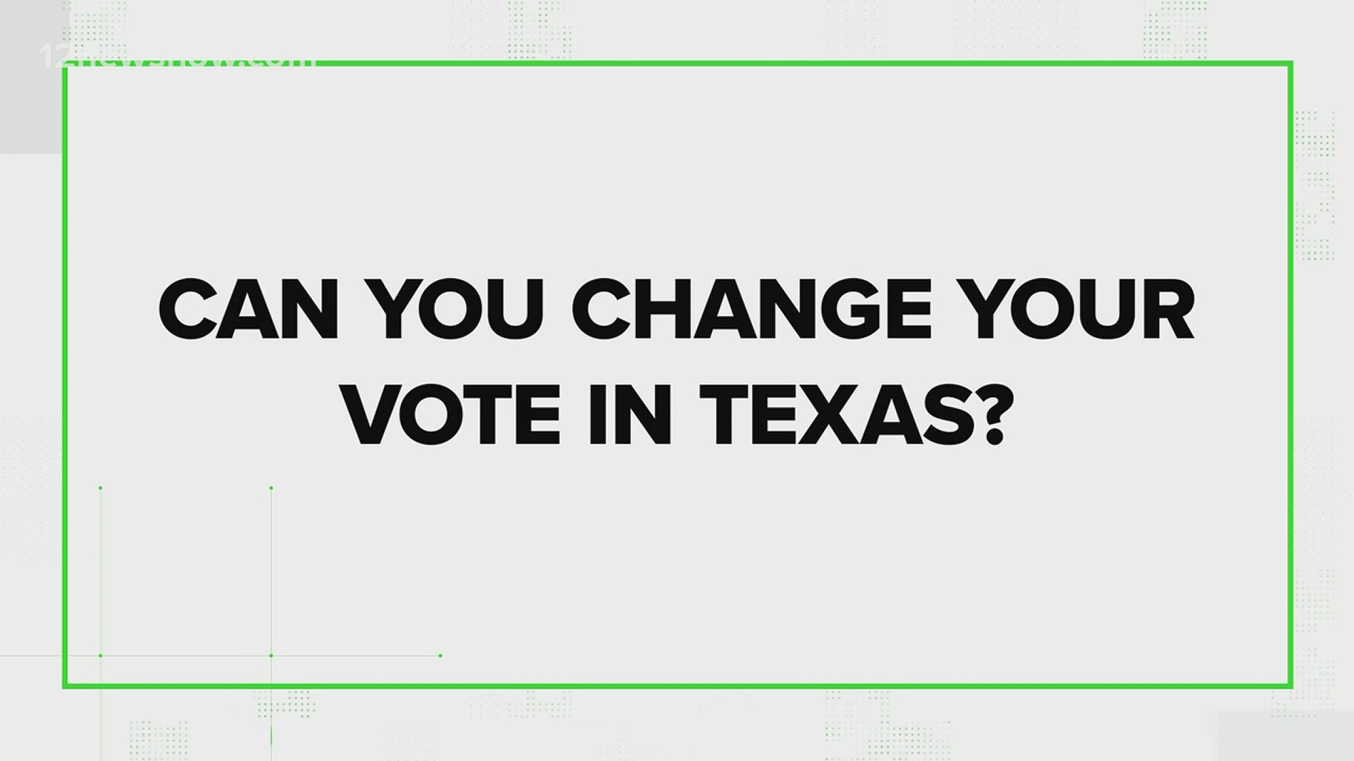 No, a voter's ballot cannot be changed once the vote has been submitted in Texas.