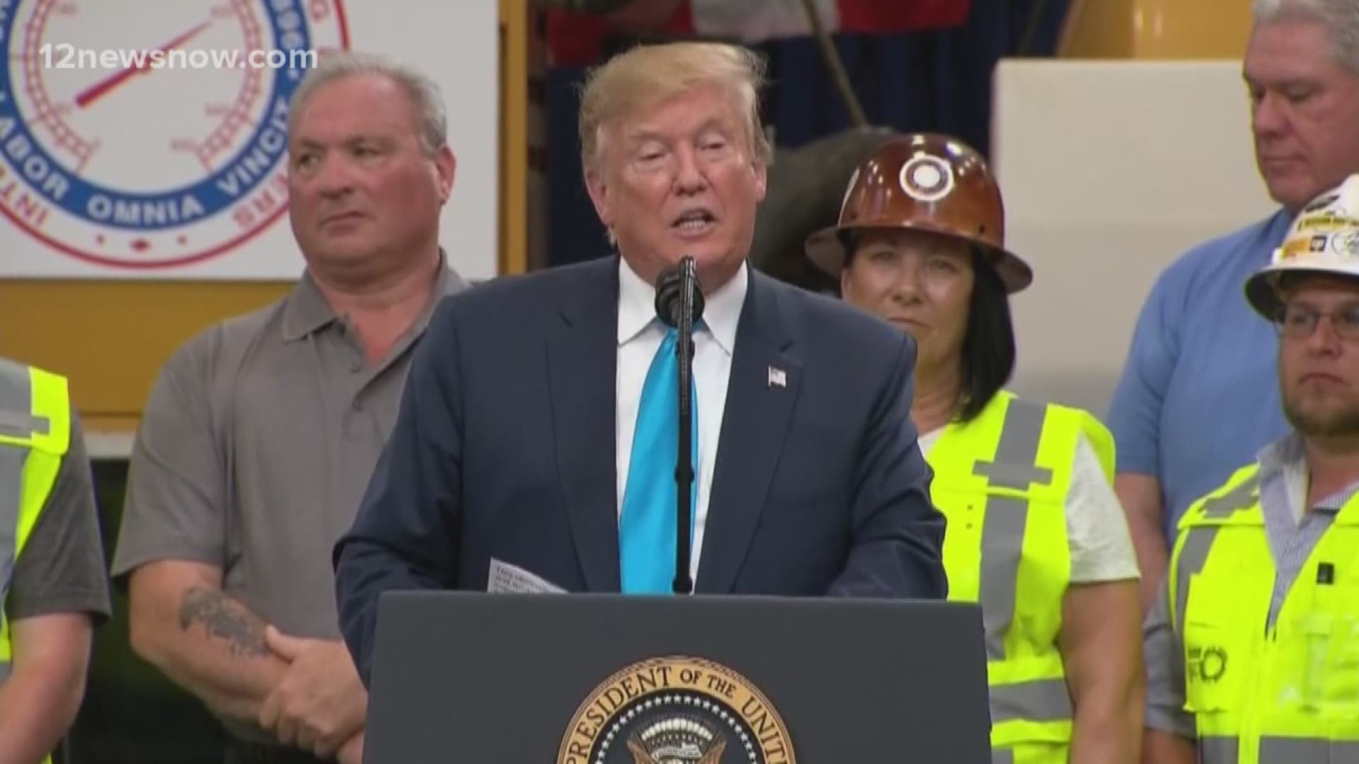 President Trump is scheduled to tour Sempra Energy's Cameron lng export facility Tuesday in Louisiana. He's expected to talk about the facilities, job creation and focus on energy infrastructure.