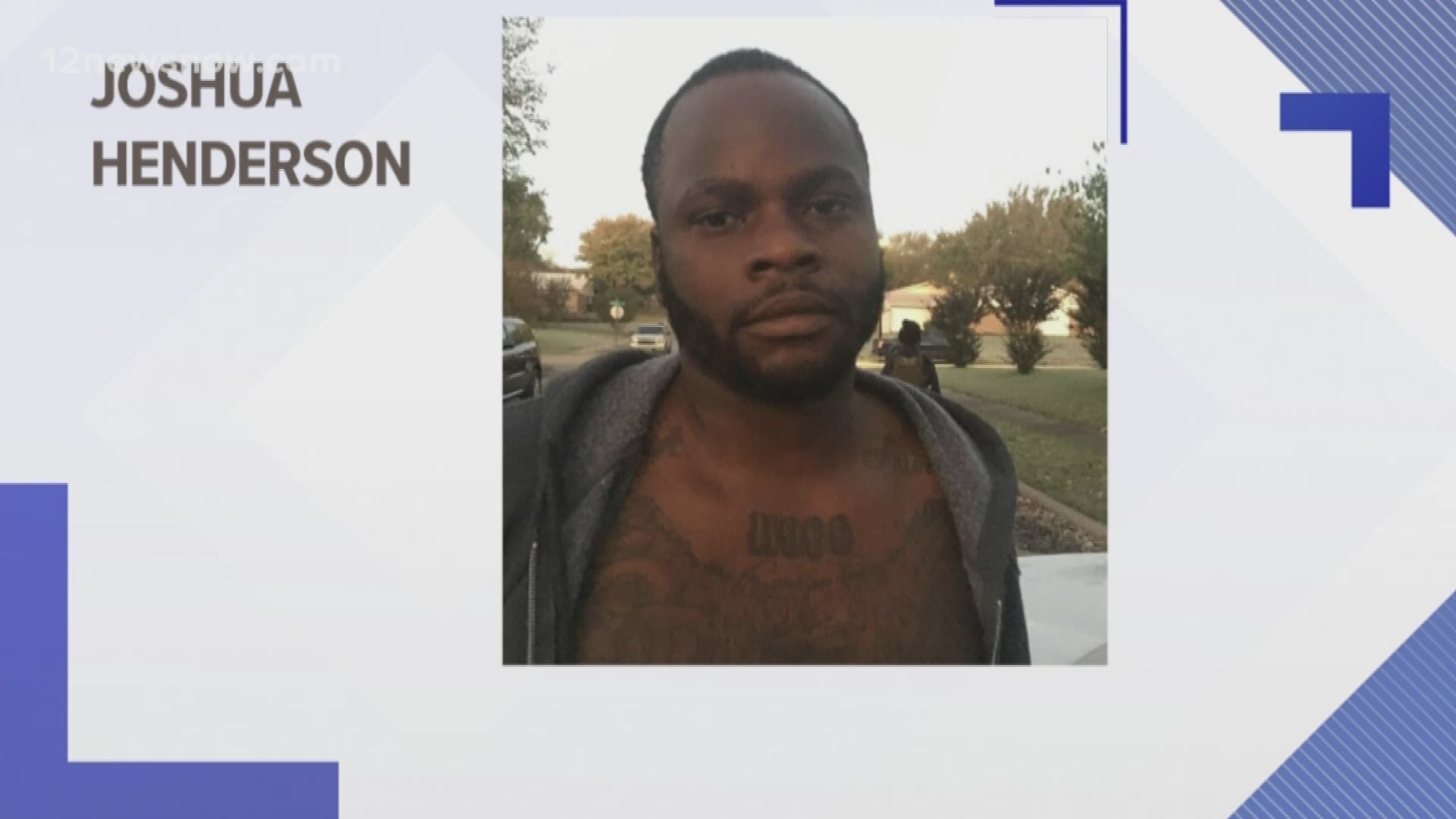 Henderson was found hiding in the trunk of a vehicle in Dallas by U.S. Marshals.