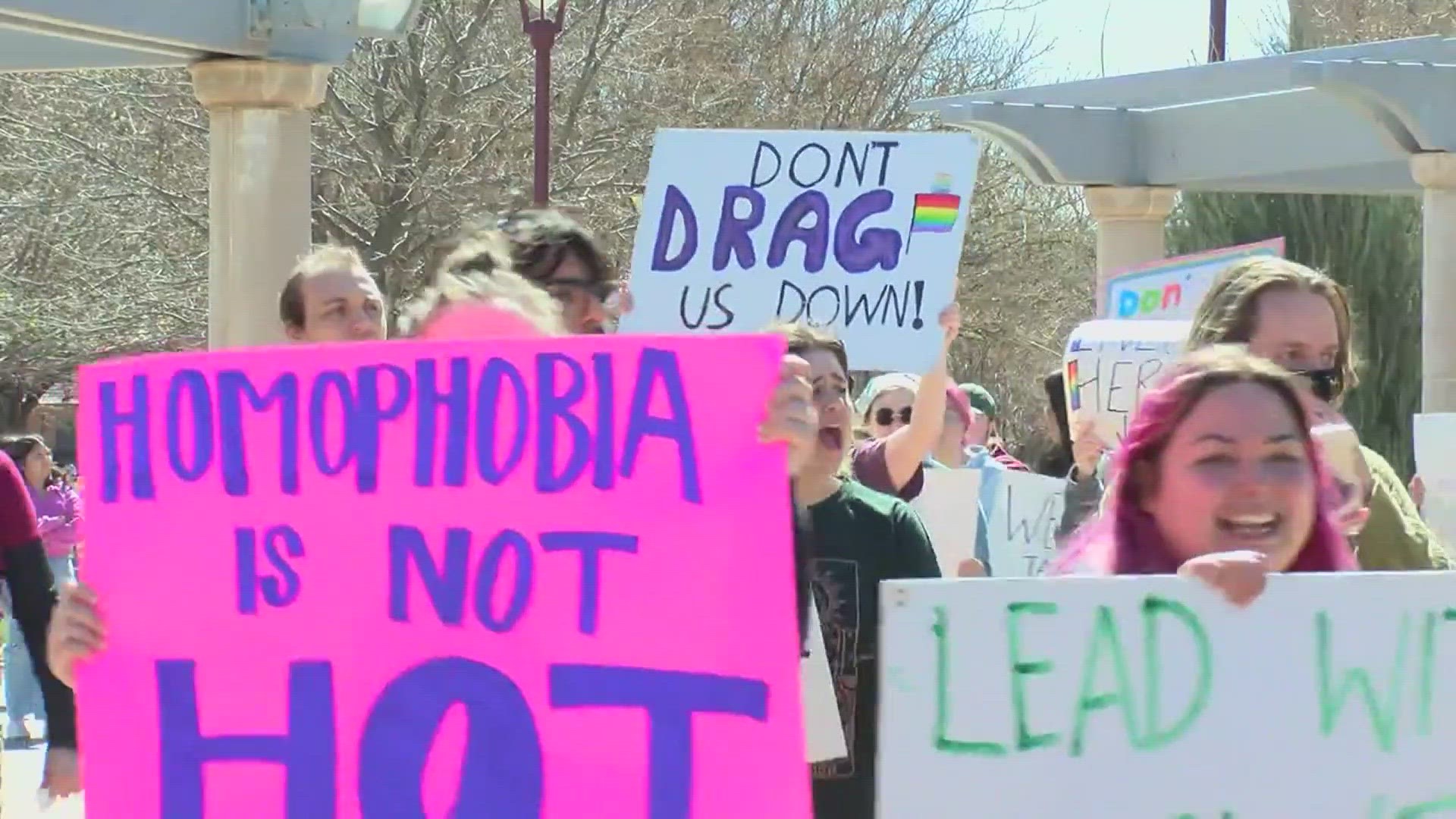 The lawsuit comes after protests each day this week, calling for university president Walter Wendler to reinstate the drag show and step down.