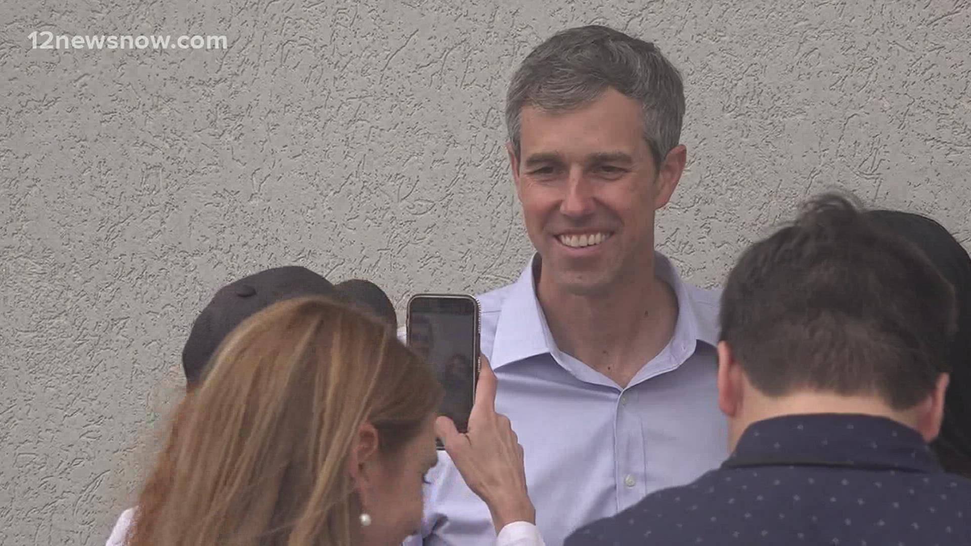 O’Rourke made a stop in Port Arthur on Monday for a town hall. The event was held at the Museum of the Gulf Coast.