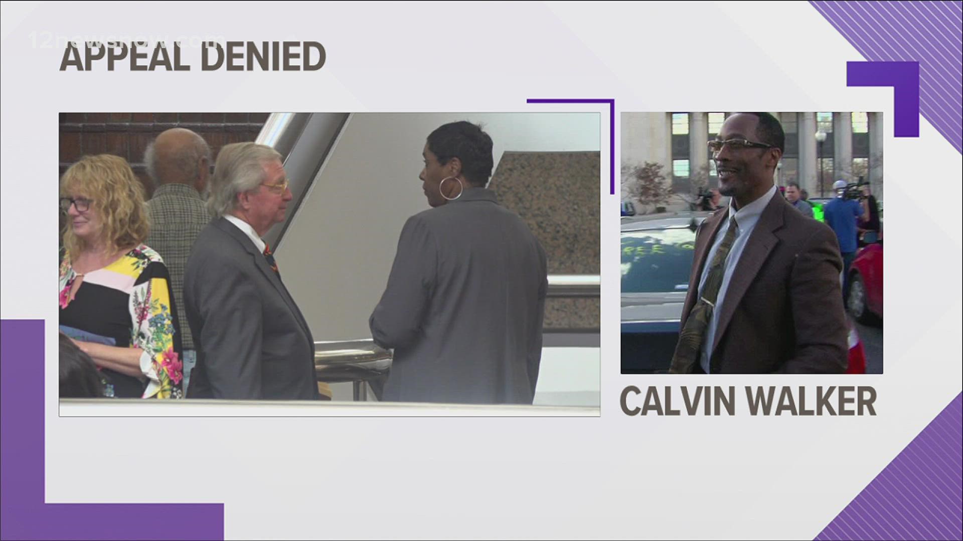 Calvin Walker was found guilty in 2019 on felony fraud charges of securing execution of a document by deception.