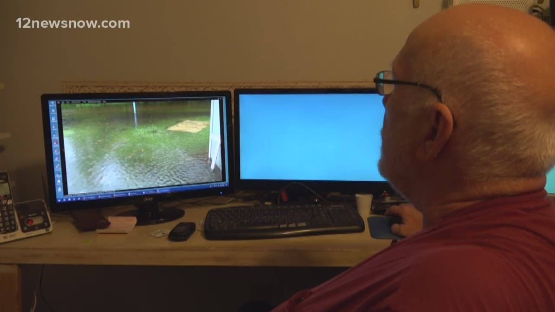 His house has flooded in at least ankle-deep water three times now.