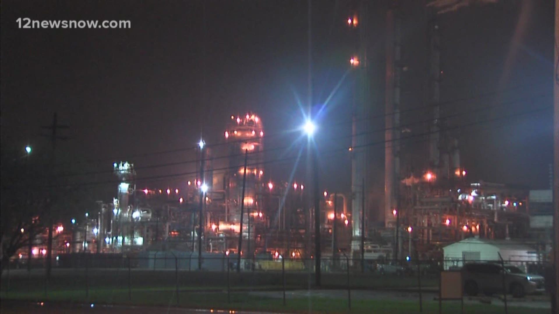 People in Port Neches reported hearing a boom and seeing black smoke rise from the facility