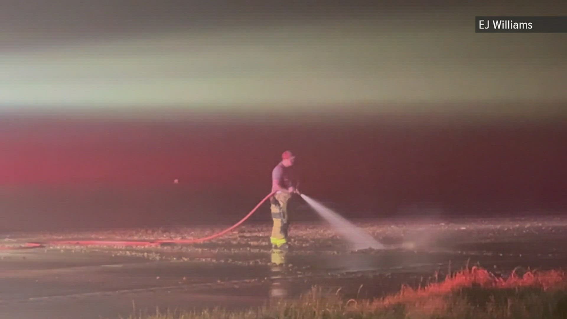 Firefighters in Orange County had to hose an expensive mess of the interstate early Friday morning after truck carrying crawfish was involved in a wreck.