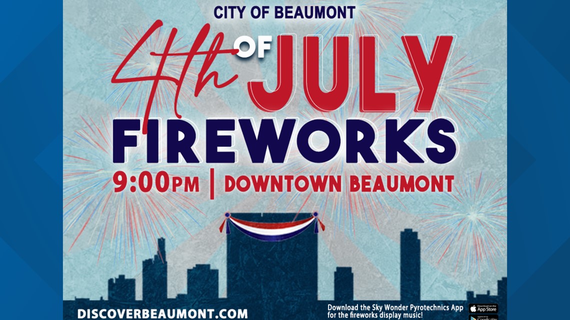 Beaumont will hold Fourth of July fireworks celebration