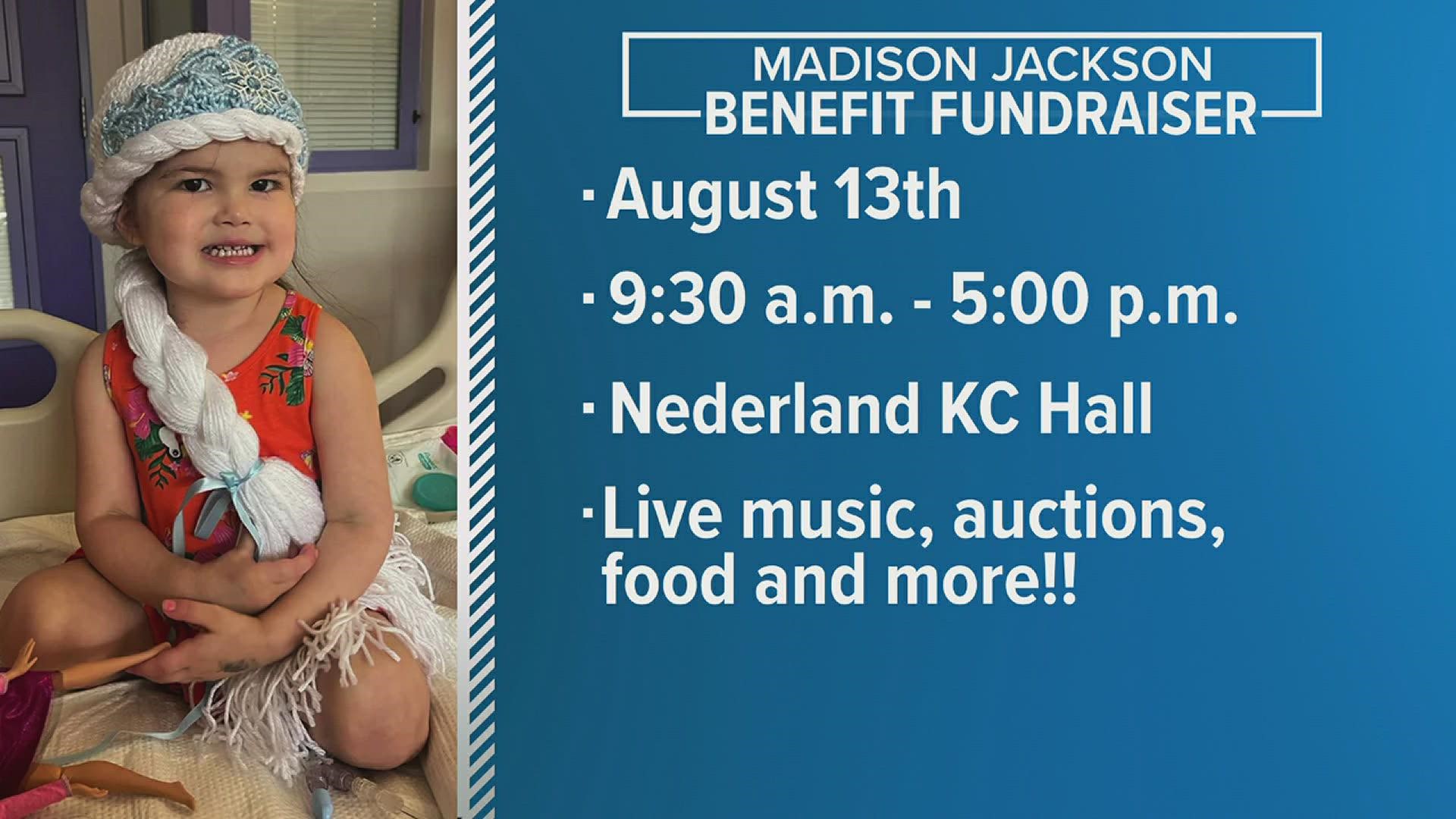 The benefit for Madison Jackson will run from 9:30 a.m. to 5 p.m. There will plenty of entertainment, like live music, auctions and plenty of food.