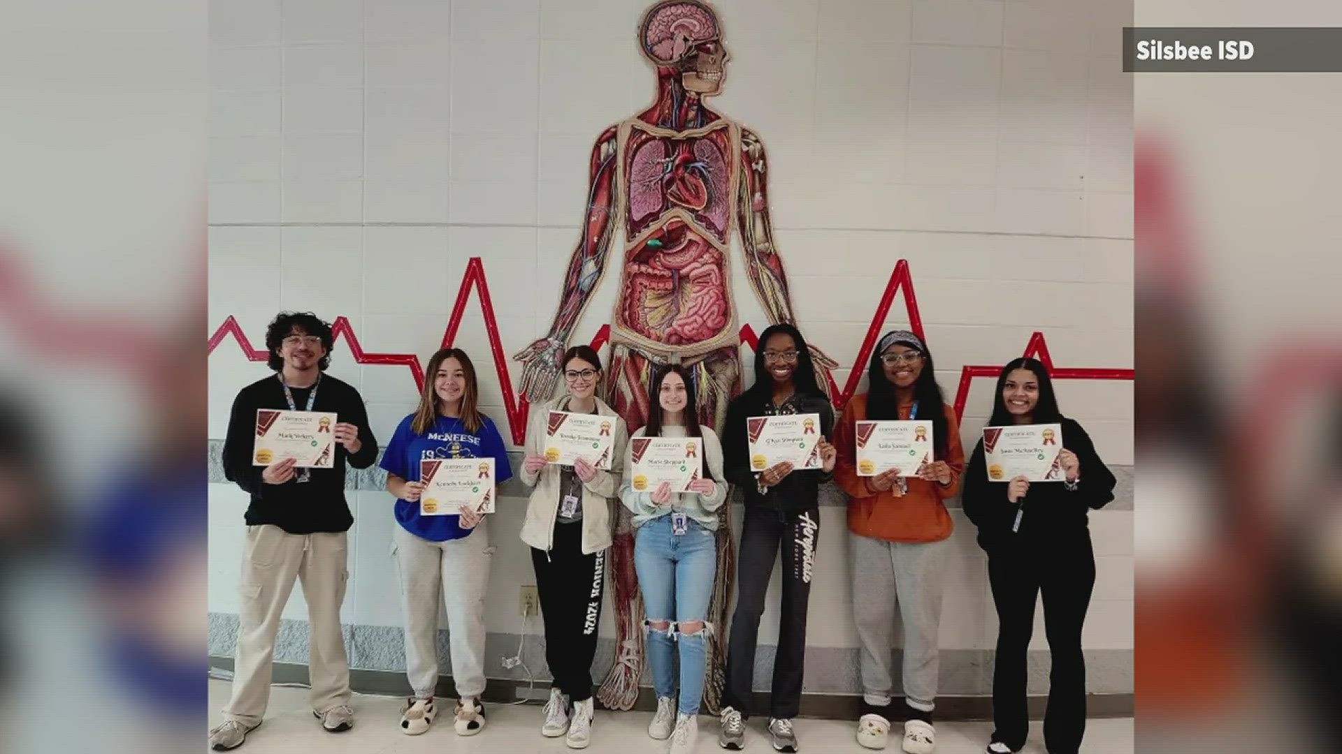 Seven students from the district walked away with health certifications on March 11.