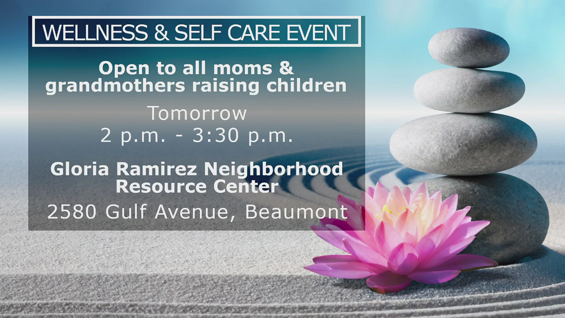 Mothers and grandmothers can obtain health info and resources tomorrow afternoon at the Gloria Ramirez Neighborhood Resource Center from 2-3:30 p.m.