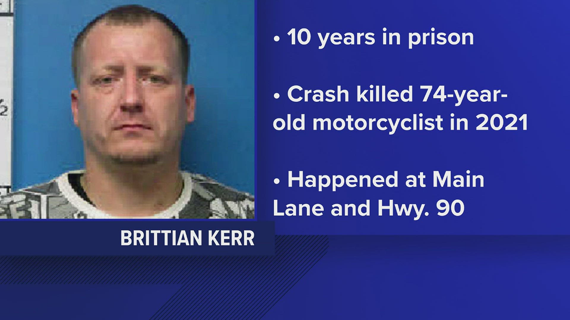 Brittian Doyle Kerr's trial was set to start on a charge of second-degree accident involving injury, but he decided to accept the plea deal rather than go to trial.