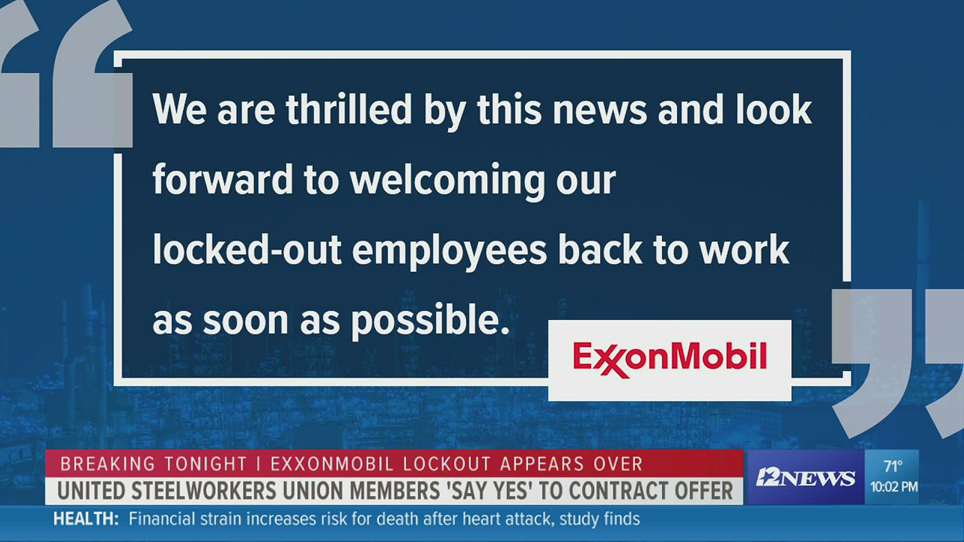 "The final tally on the vote was 214 to 133,” Bryan Gross, union representative, said. “The company's proposal, latest offer passed."