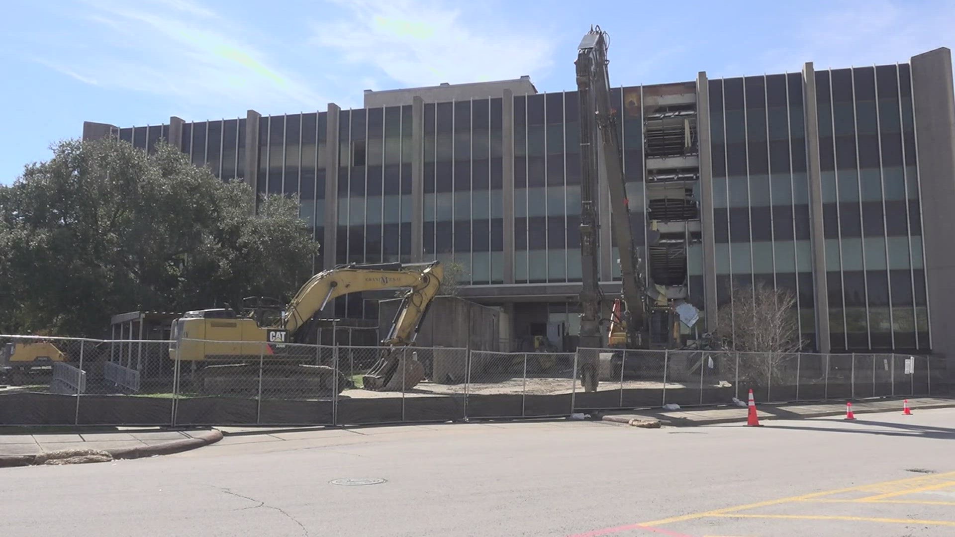 Demolition of AT T building in downtown Beaumont begins making way for riverfront development