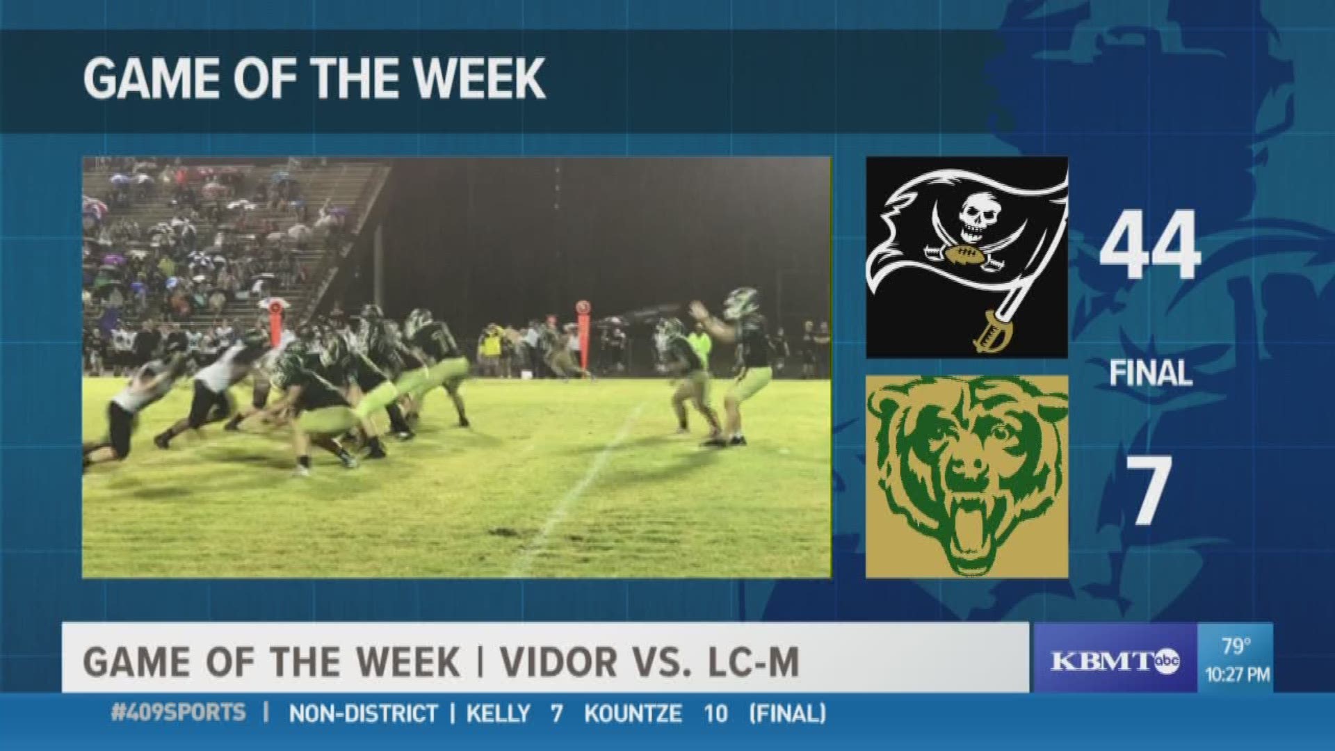 WEEK 4: Vidor HS beats LC-M 44 - 7 in the #409Sports game of the week
