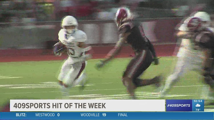 Jasper High School's TyAnthony Smith lowers the shoulder in a tackle for loss in the week 11 'Hit of the Week'