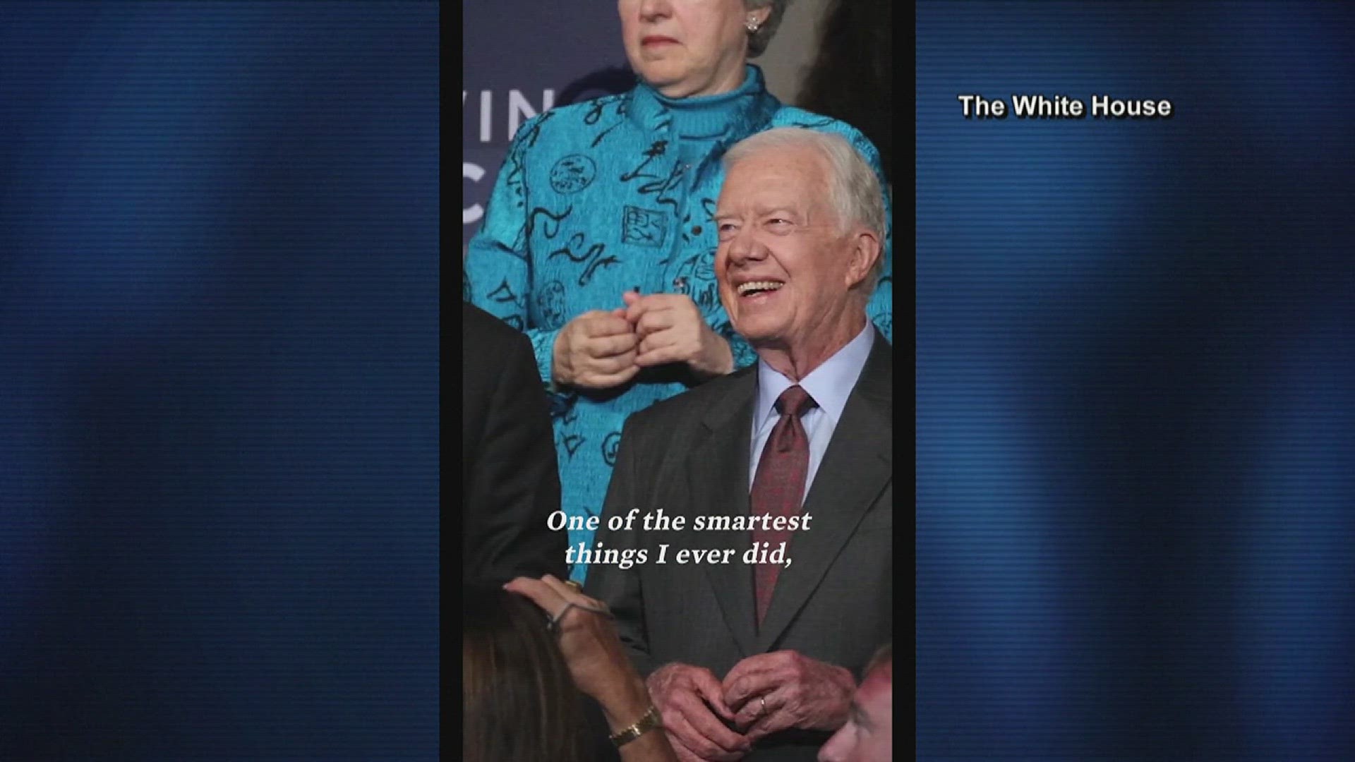 The former president is celebrating his 99th birthday with his wife, Rosalynn, and their children, grandchildren and great-grandchildren in Plains.