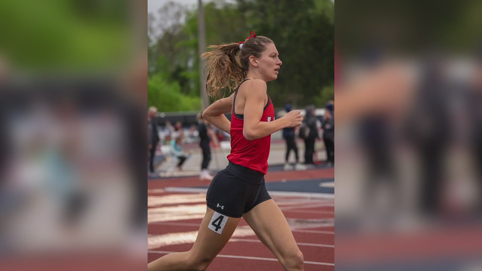 Austridge set a new school record in the 3000 meter steeplechase posting a time of 9:52.12 seconds, which got her first place at the Joe Walker Invitational.