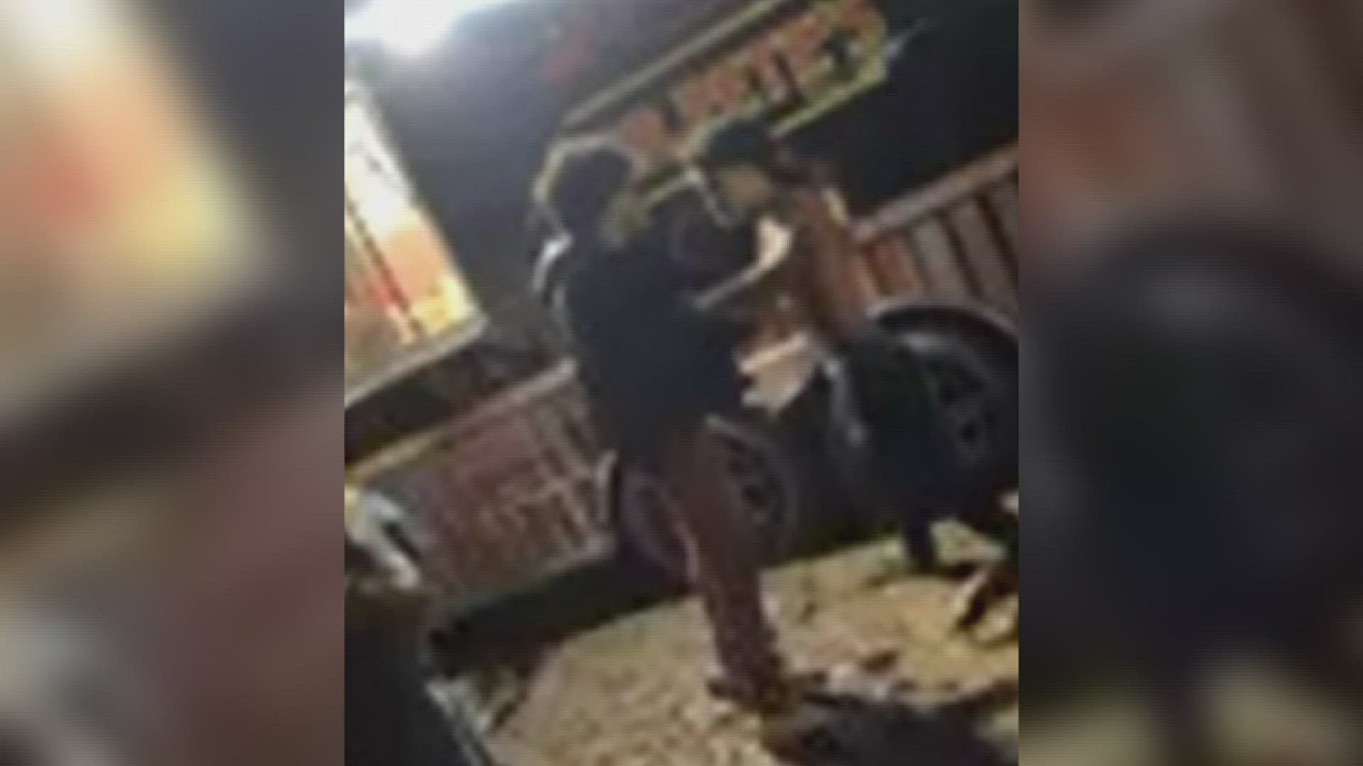 A video obtained from social media shows two men arguing and shoving one another in front of a food truck at Laday Arena the same night a Beaumont man was shot.