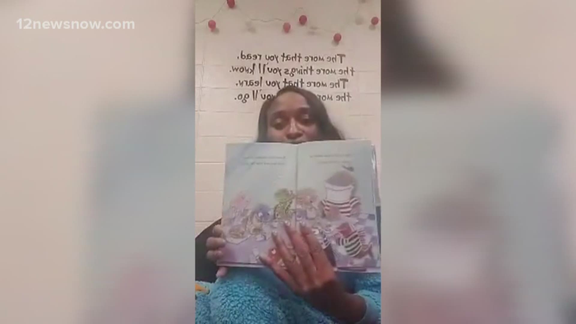 We're following-up on a Southeast Texas principal whose innovation in education has gone global!
Dr. Belinda George created "Tucked In Tuesdays."
The Homer Drive Elementary School principal from Beaumont started reading bedtime stories to her students, back in December on 'Facebook live."
After 12News shared her story, the idea went viral.