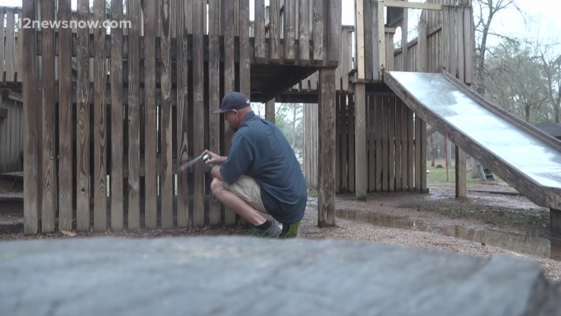 After a Silsbee park was vandalized, the owner of Modica Brothers stepped up to clean