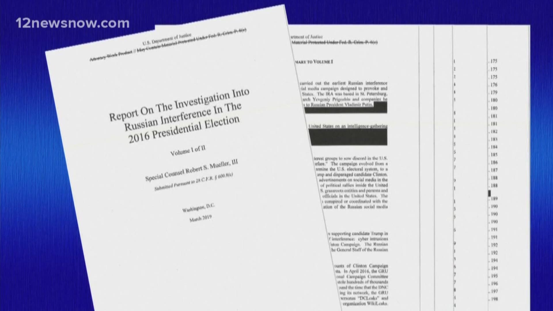 Redacted Mueller report released to congress, public