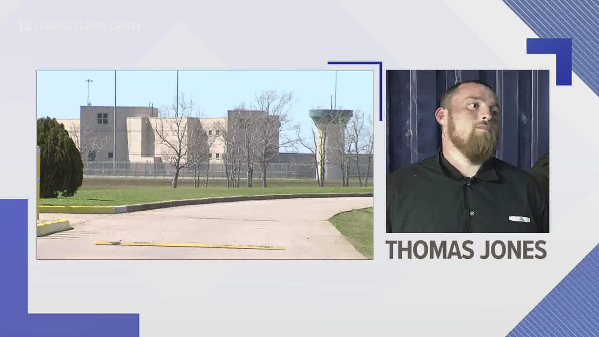 Officials said 28-year-old Thomas Jones escaped the satellite prison camp Wednesday night. He is serving a 6 year sentence for a drug charge in West Texas.