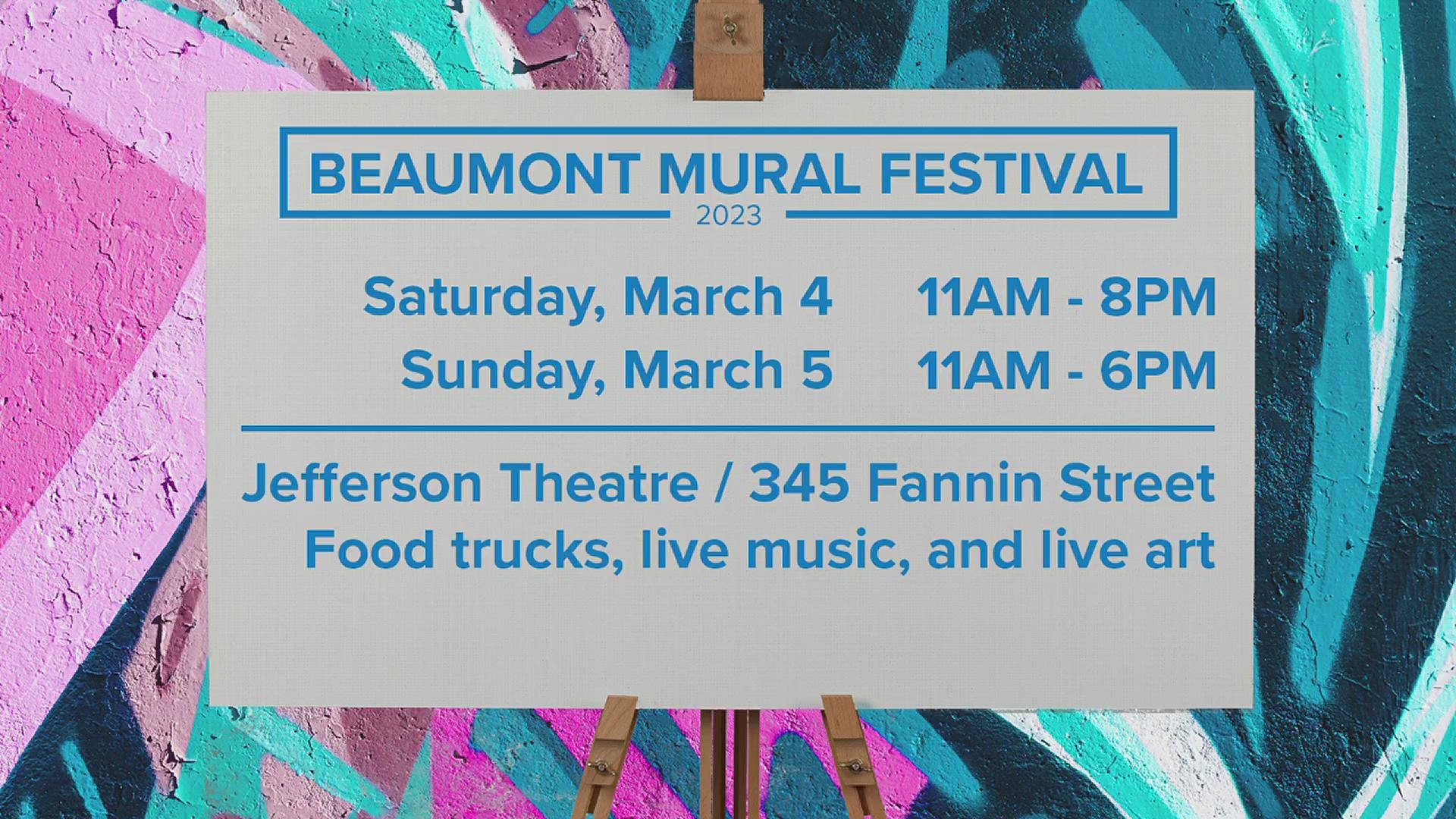 Participating artists will be painting throughout downtown Beaumont and the area to expand the public art scene.