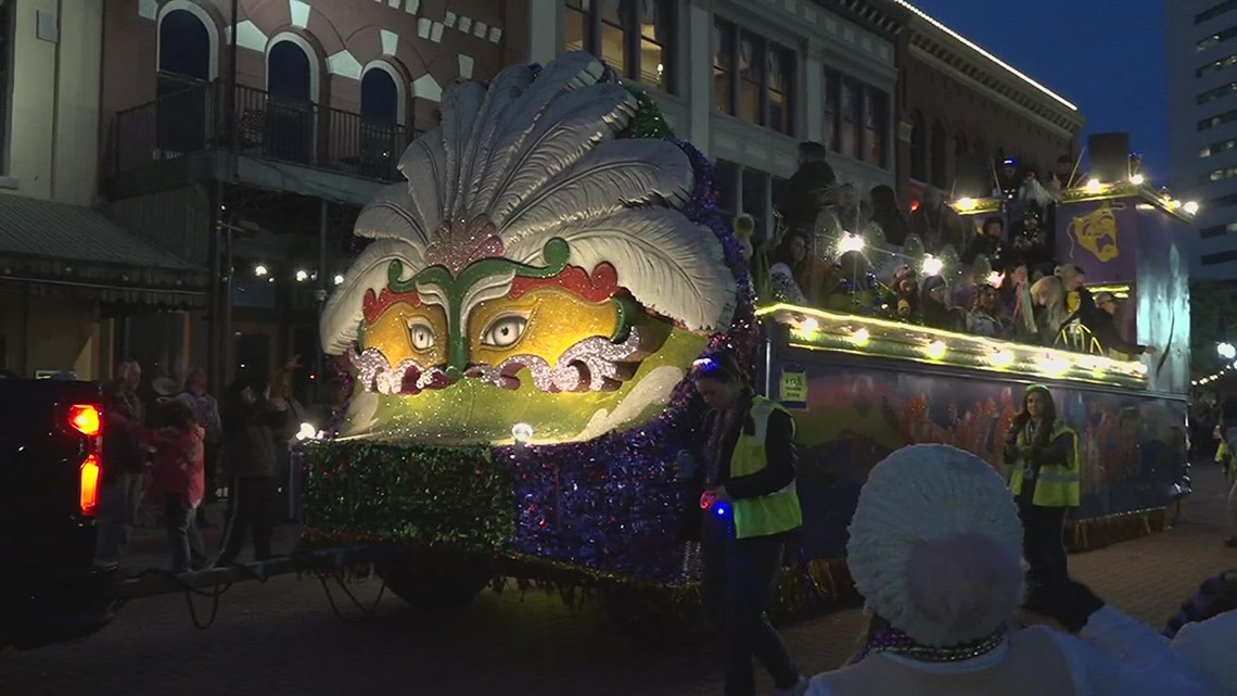 12News crews caught the magic of Mardi Gras in action in downtown Beaumont Saturday