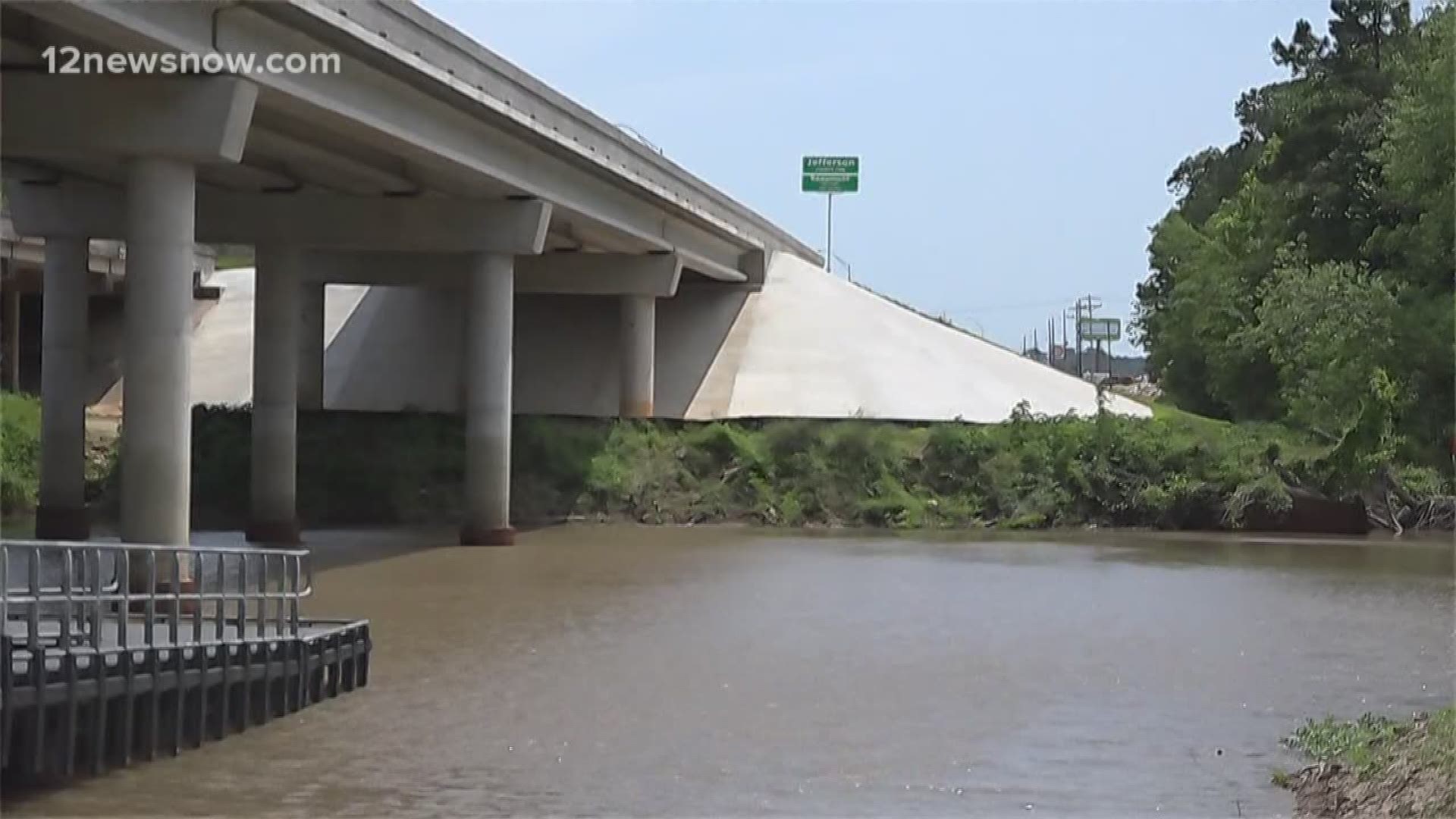 The ramp is located near the Hardin and Jefferson County line.