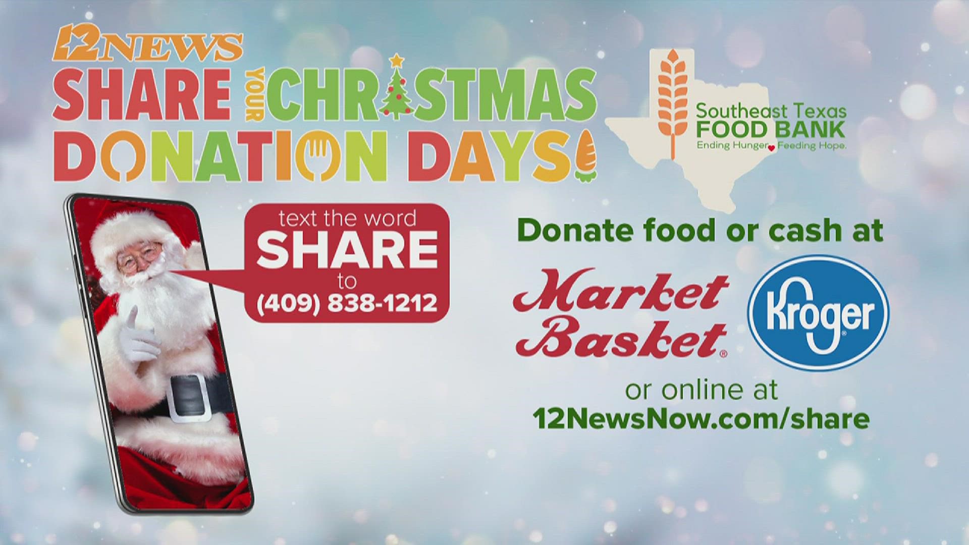For years the Share Your Christmas food drive has been a partnership of media, grocery stores and the Southeast Texas Food Bank to help eliminate hunger.