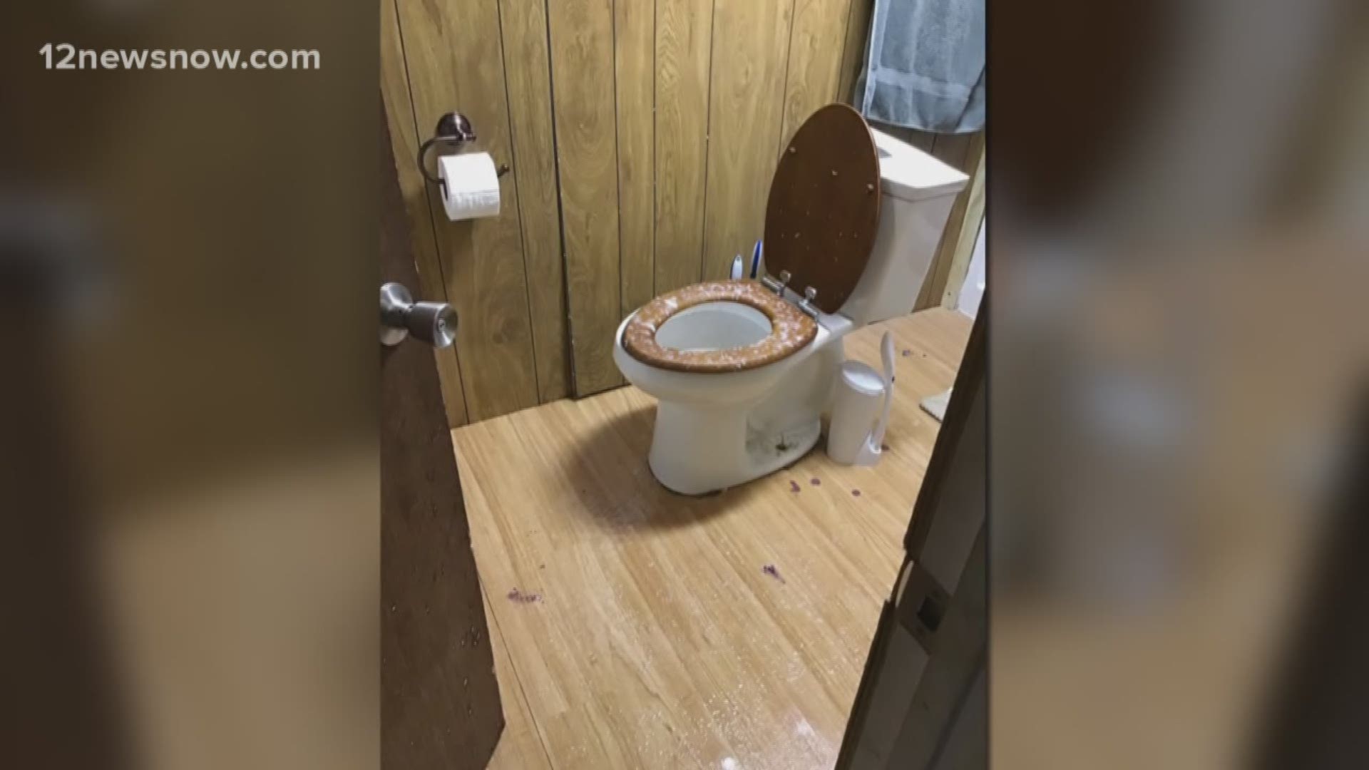 The water came from the toilet twice in the family's home.
