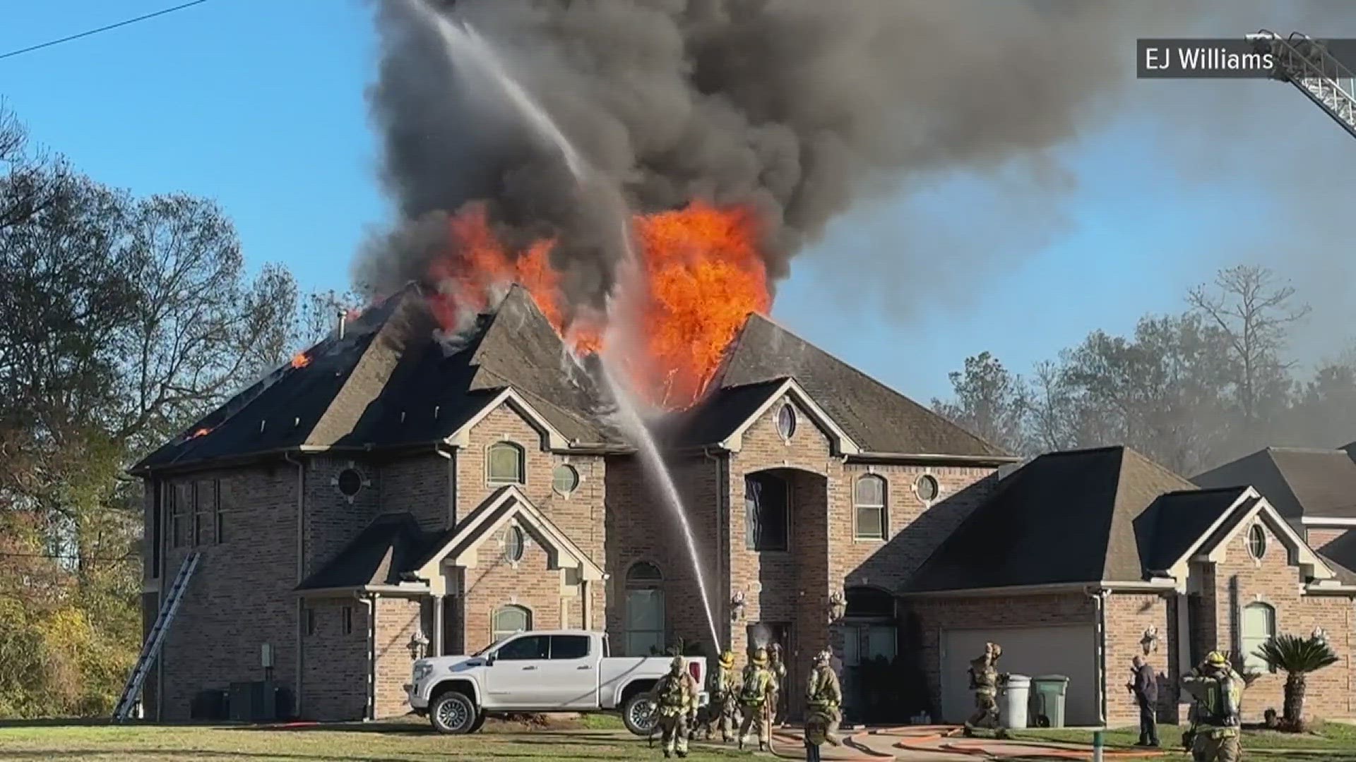 Fire ripping through home on Rue Lane in Beaumont