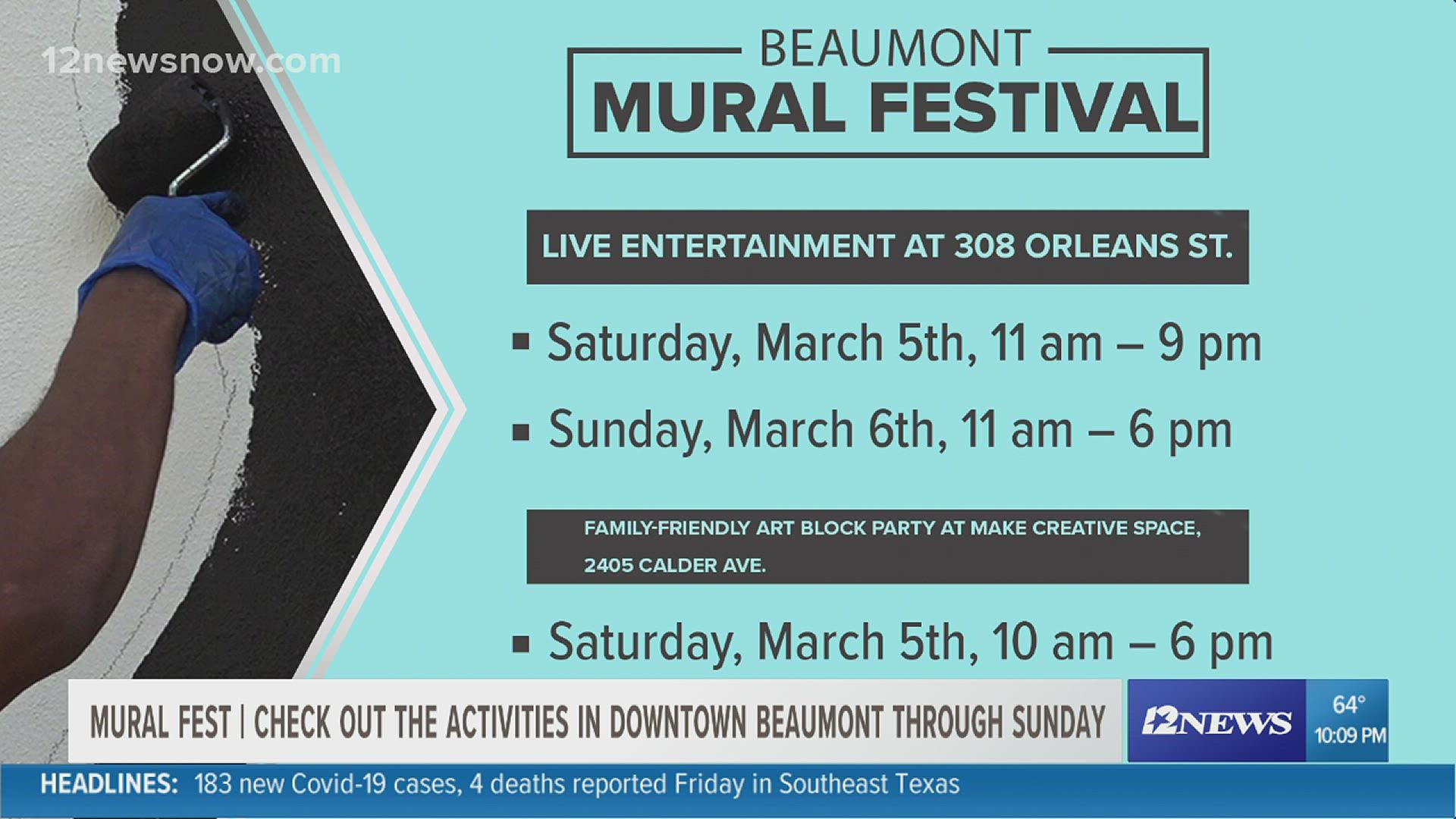 Beaumont mural festival displaying art from artists across Southeast Texas  this weekend 