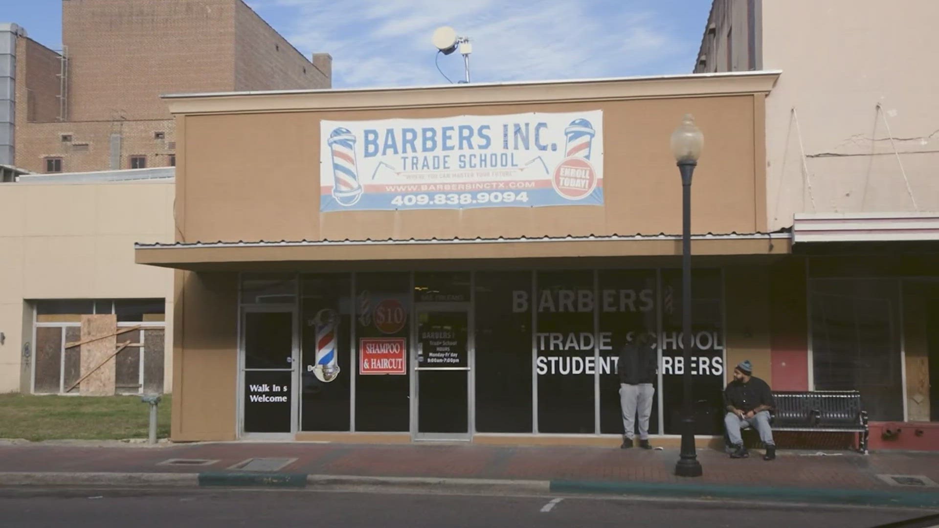 Barbers Trade School on the corner of Orleans St. and Forsythe St. hones skills of hopeful students.