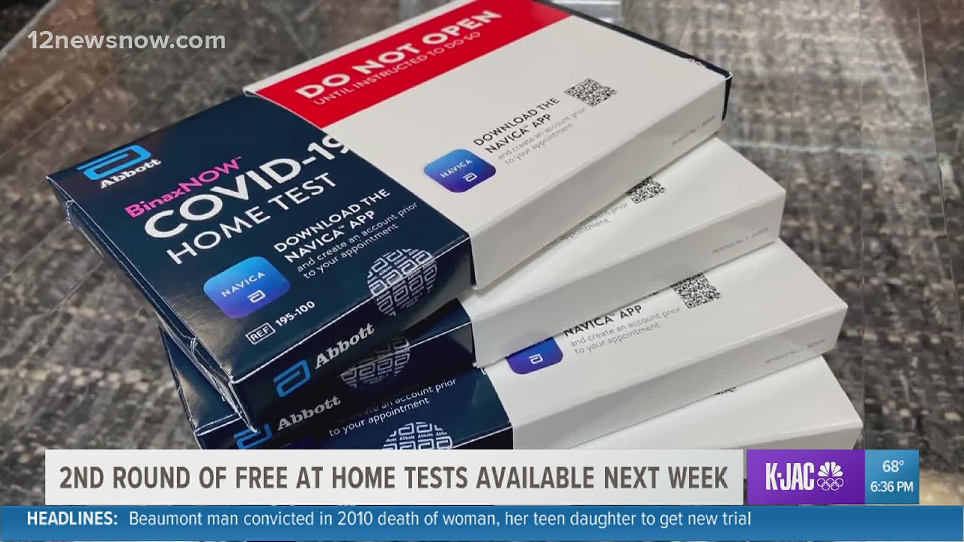 Government to send out 2nd round of free at-home COVID-19 test kits