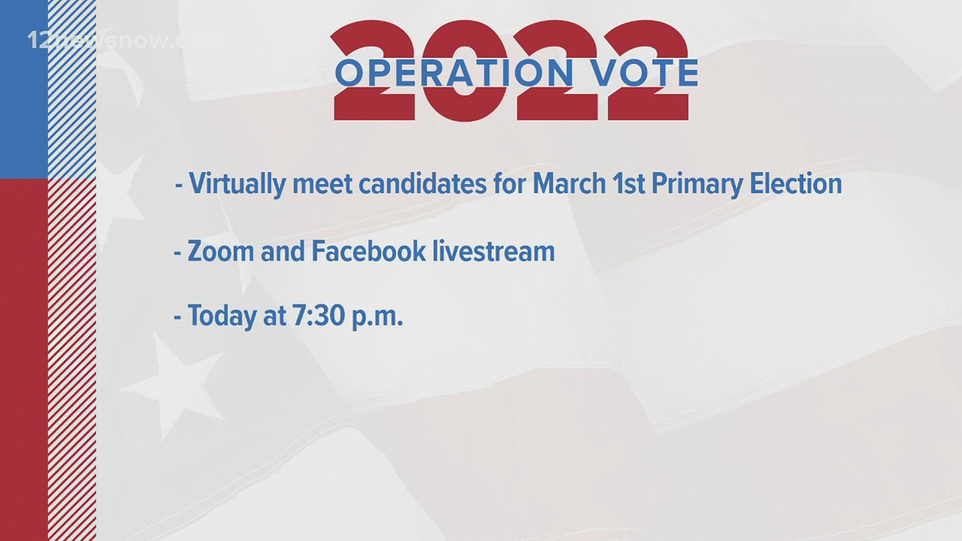 The meeting will take place Tuesday, Feb. 8 at 7:30 p.m. via Zoom, in an effort to increase the number of educated, informed voters about the candidates.