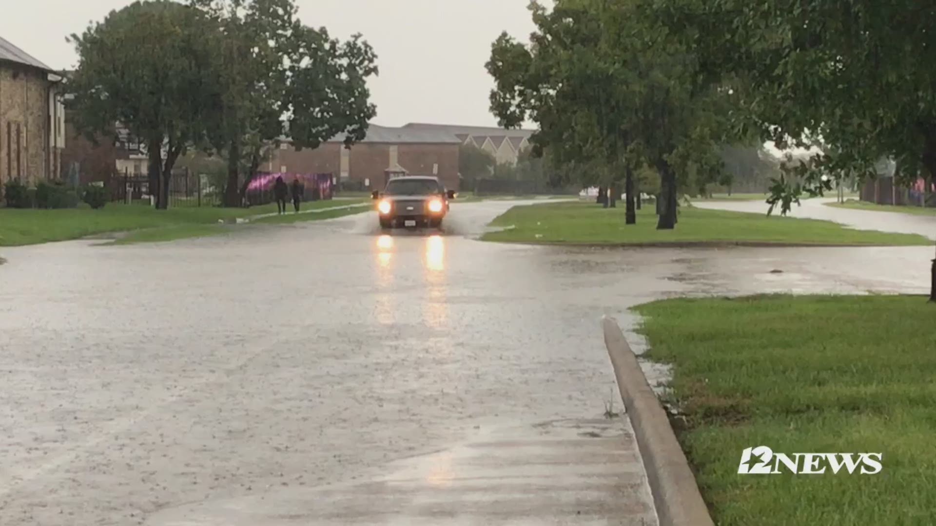 Street flooding in Port Arthur along 9th Ave between Jimmy Johnson Blvd and Turtle Creek Drive.