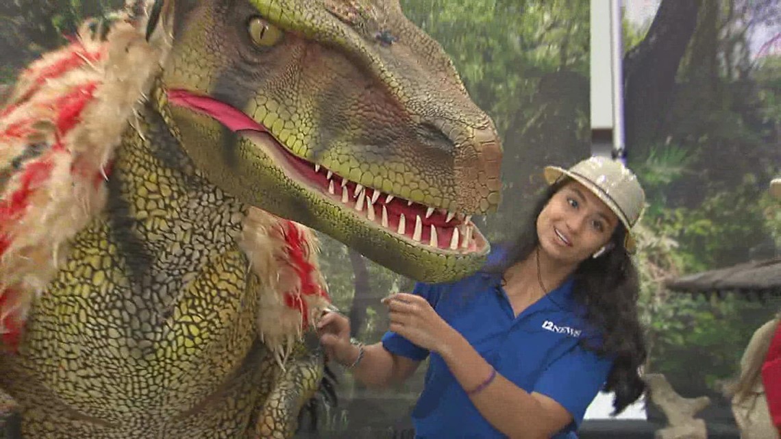 You can walk among dinosaurs this weekend at Ford Park