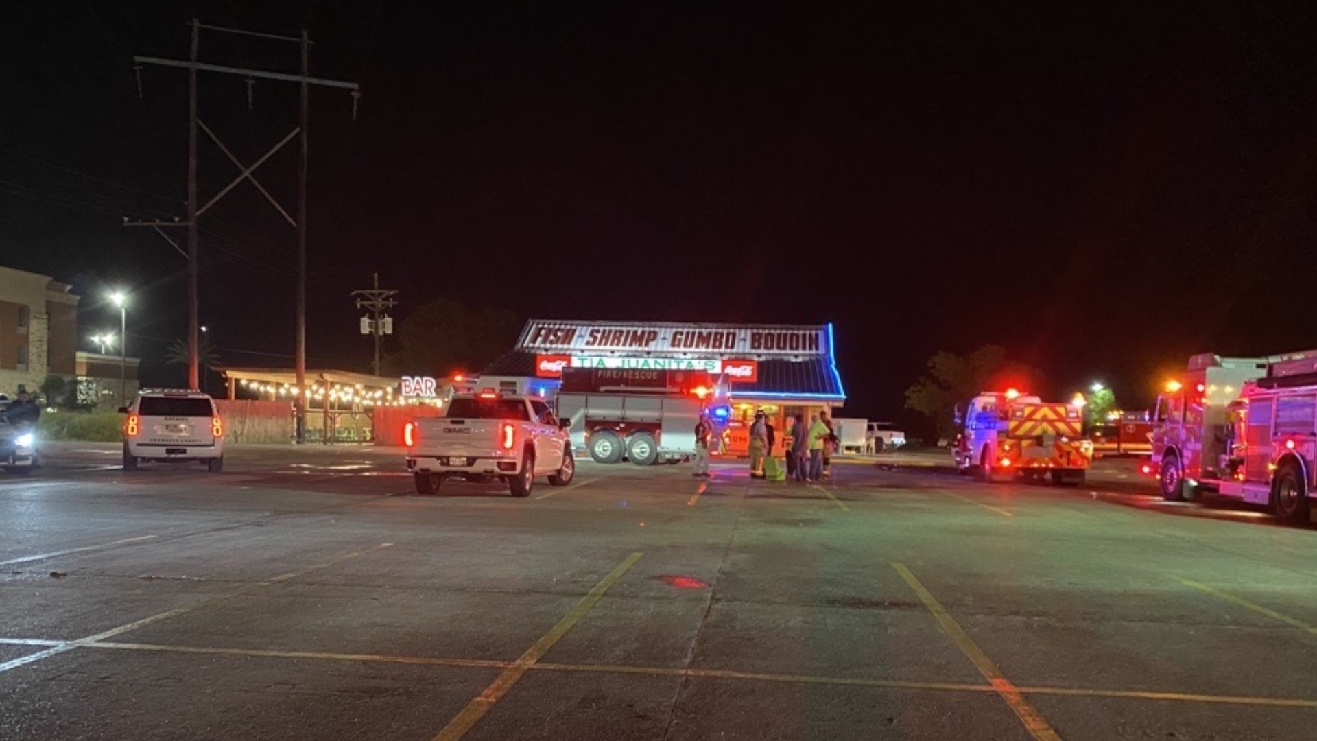 Fire breaks out in attic above kitchen area at Tia Juanita s Fish Camp in Winnie Thursday